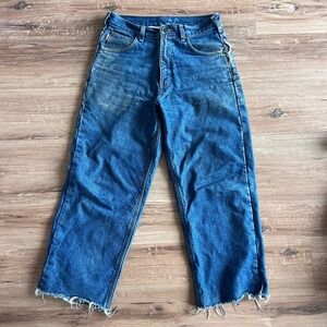 Carhartt Jeans Mens 29x32 Flannel Lined Carpenter Work Dungaree Fit Denim